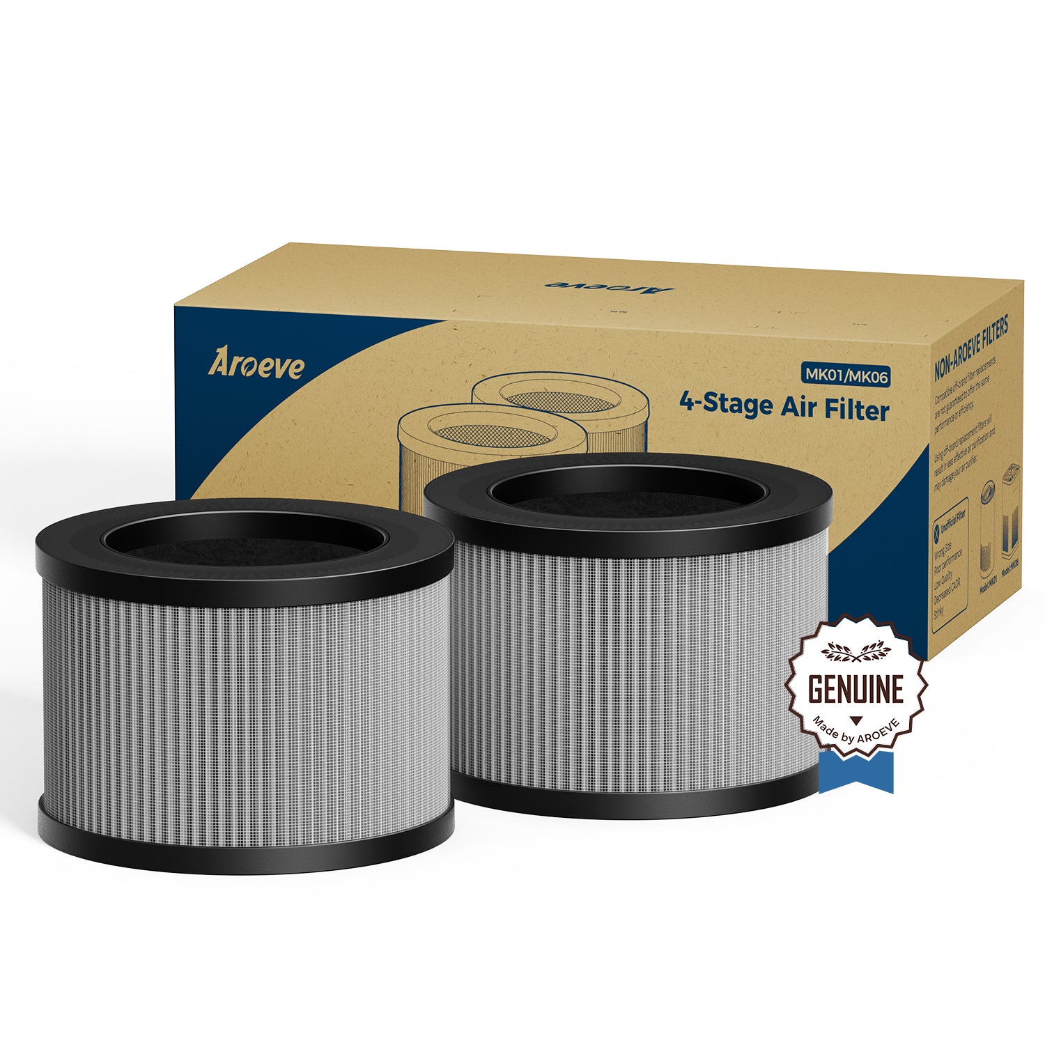 AROEVE Air Filter Replacement | MK01 & MK06- Smoke Removal Version(2 packs)