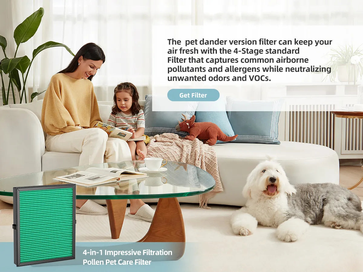 AROEVE Air Filter Replacement | MK04- Pet Dander Version