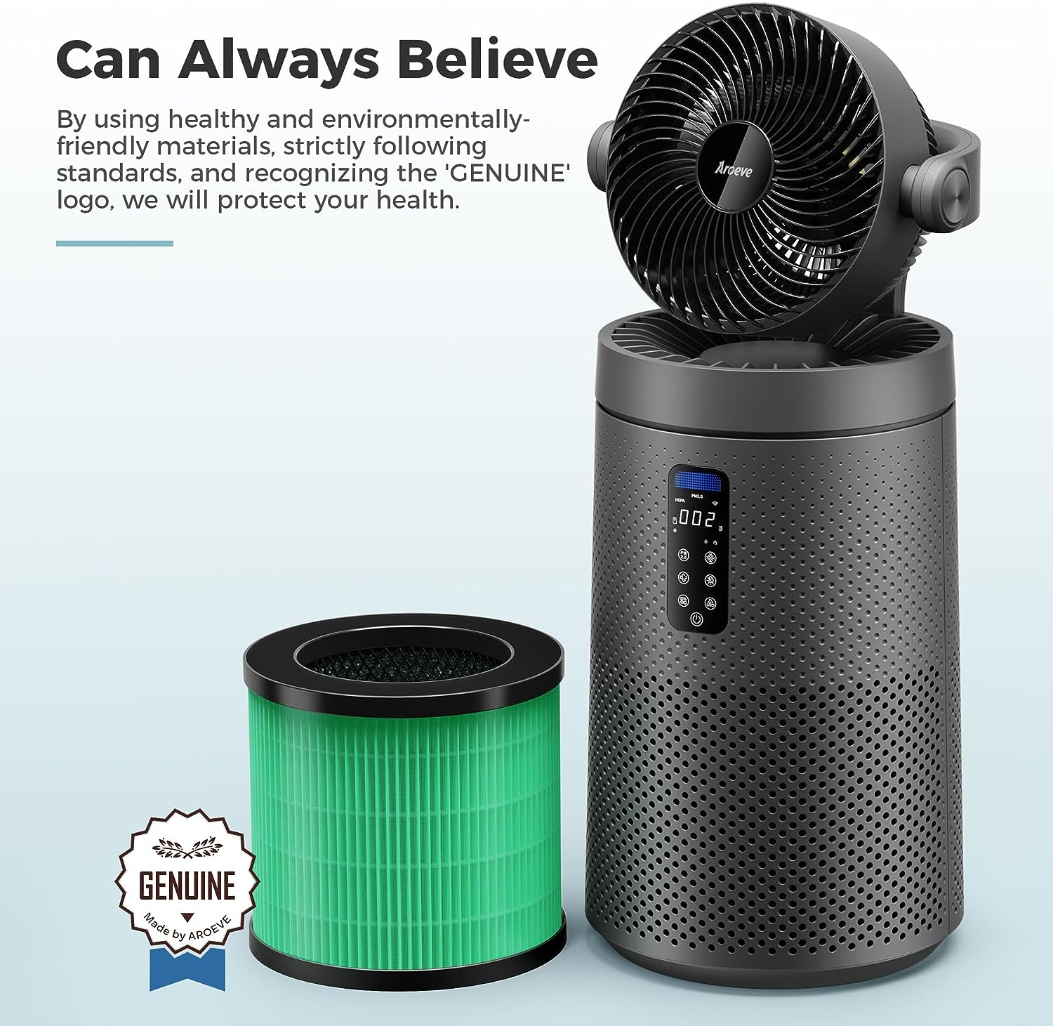 AROEVE Air Filter Replacement | MK08W & MK09W - Pet Dander Version