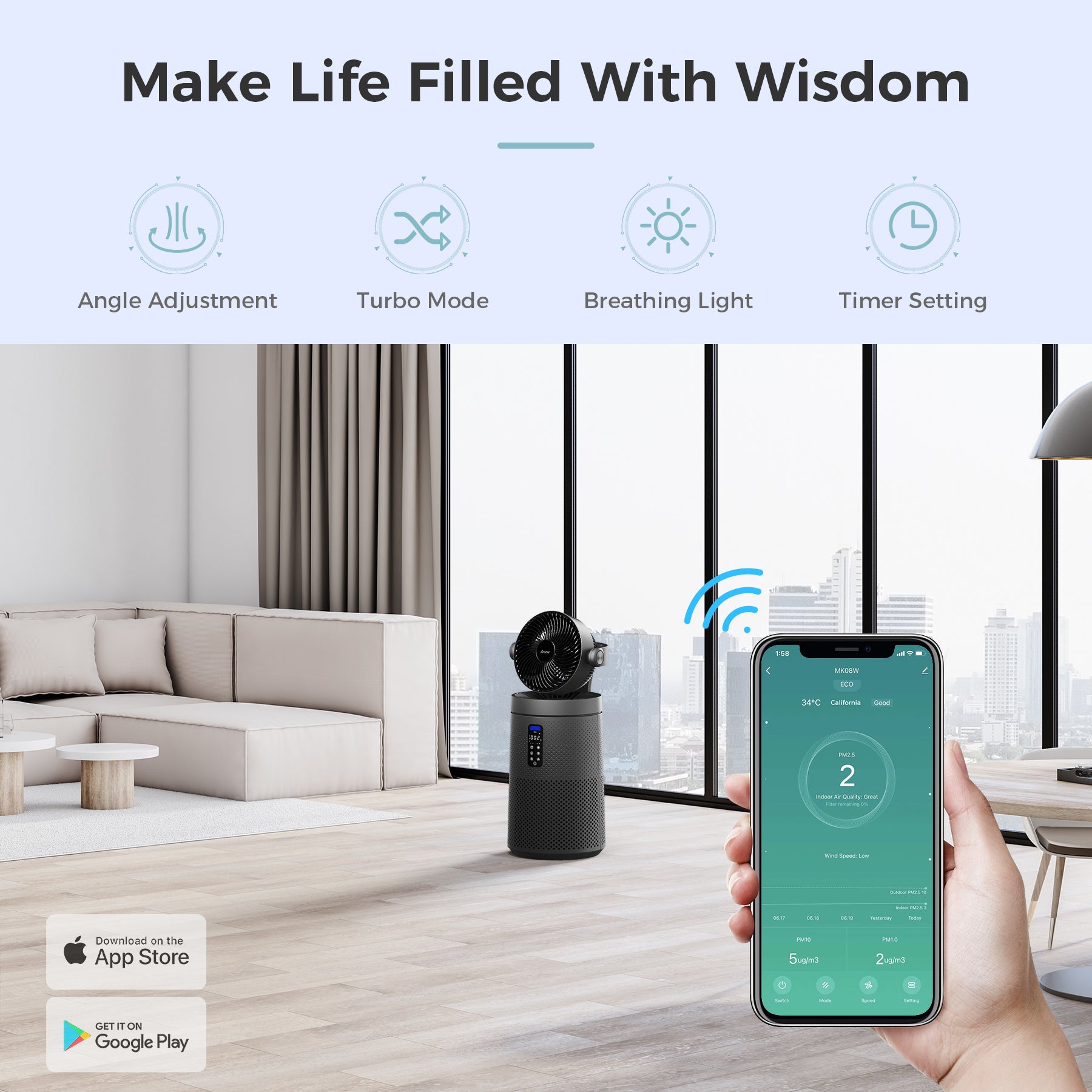 AROEVE Air Purifiers Plus Filter Replacement | MK08W + Standard Version Filter