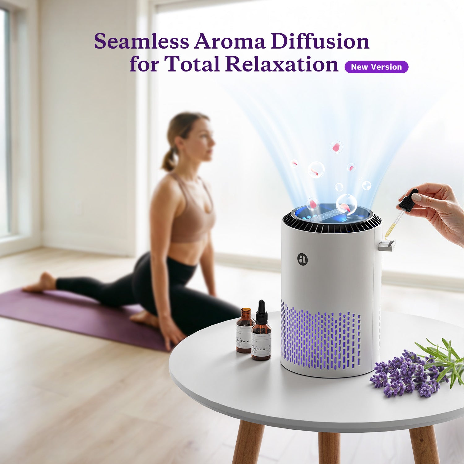 AROEVE Air Purifiers for Bedroom Home, 3 Layer Filter for Smoke Pollen Allergies Pet Dander Odor, Sleep Mode, Energy Saving, 4 Speeds, Timer for Office, Dorm, MK01A White+Green