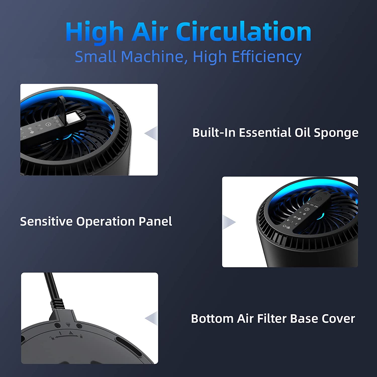 AROEVE Air Purifiers | MK01 (BLACK)