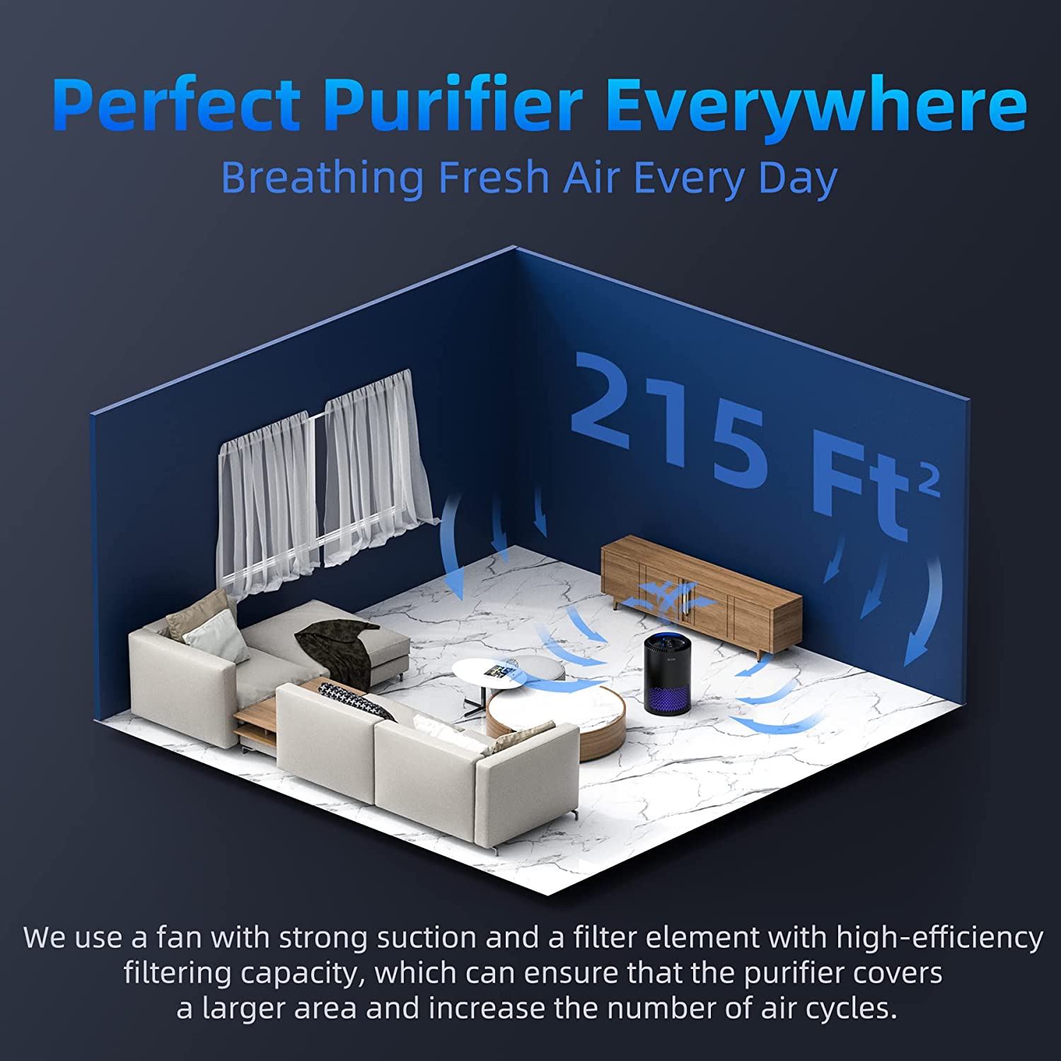 AROEVE Air Purifiers | MK01 (BLACK)