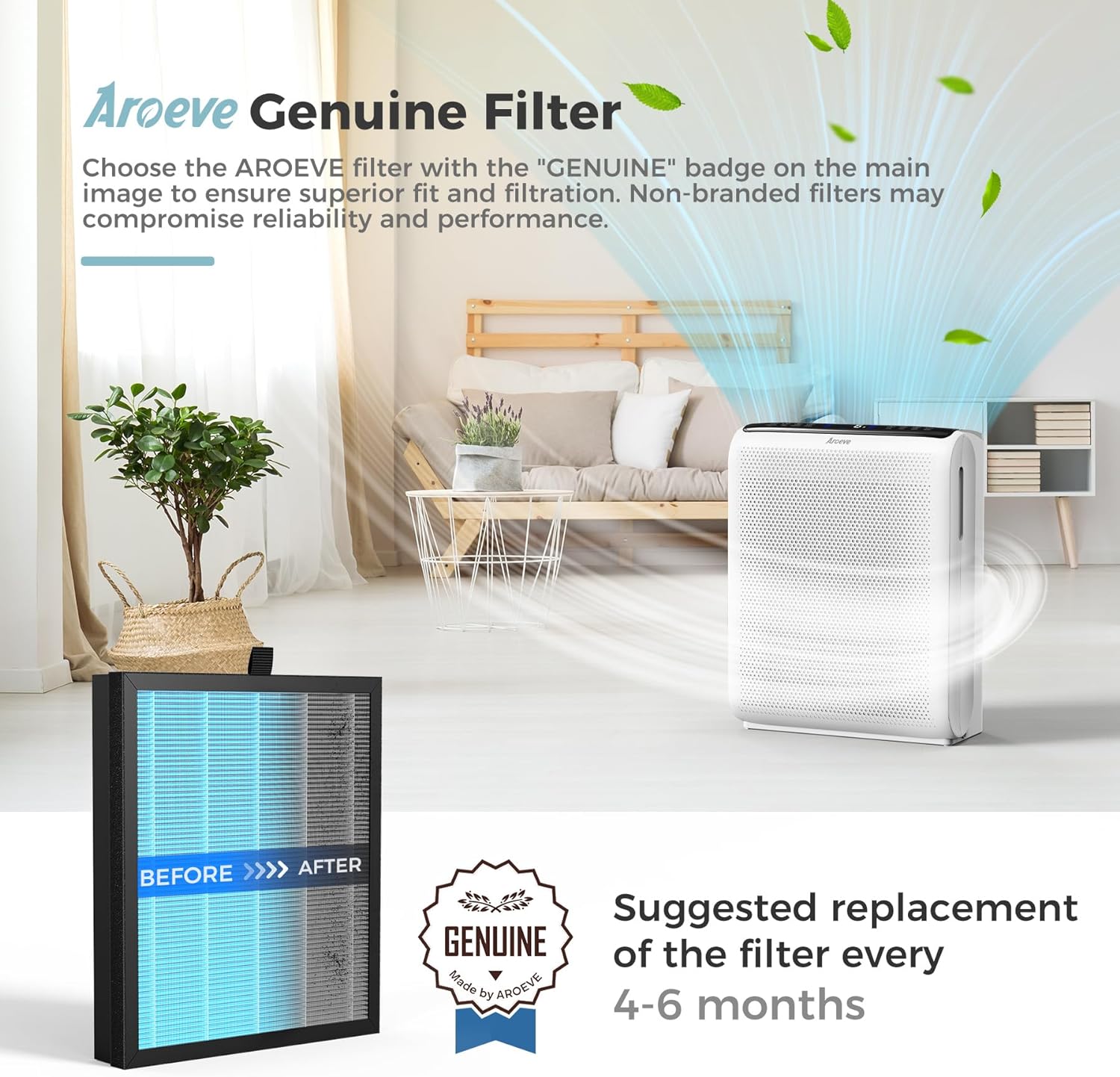 AROEVE Air Filter Replacement | MK07- Standard Version