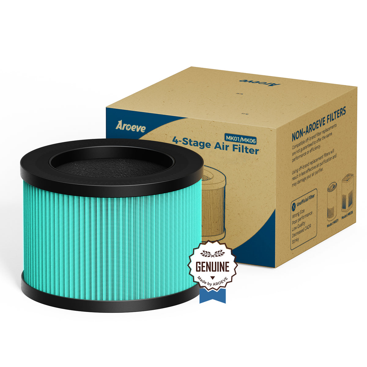 Filtre à Air 4 En 1 AROEVE JH12 – Anti-Fumée, Pollen, Poils, Odeurs – Purification Complète