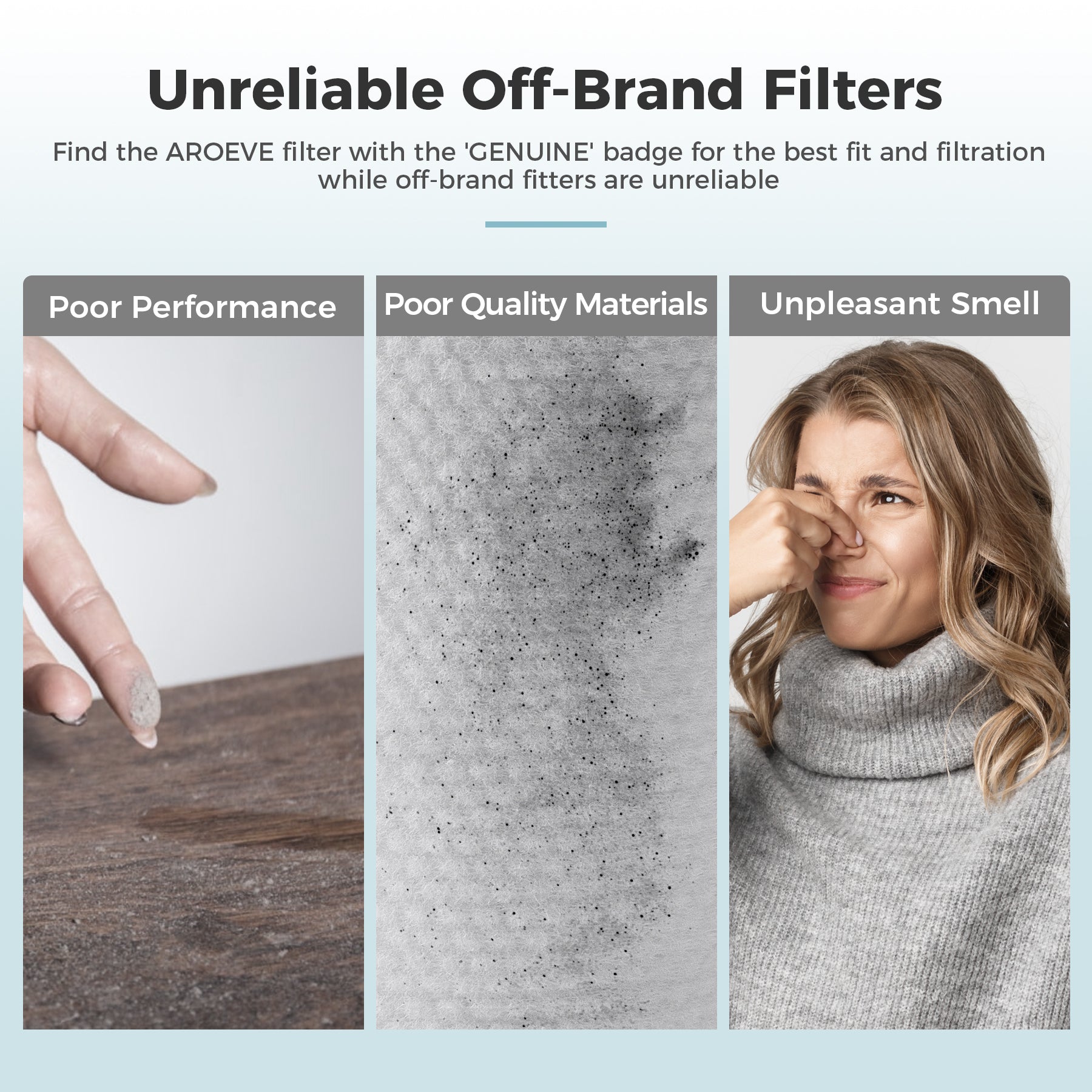 AROEVE Air Filter Replacement | MK08W & MK09W - Washable Version